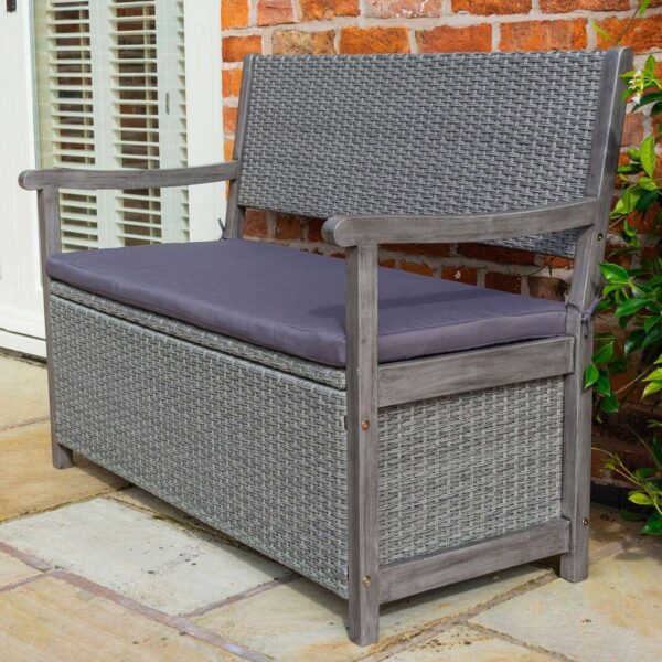 Rowlinson alderley rattan storage bench