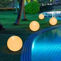 HOMCOM LED Glowing Ball Globe Lamp, 40cm