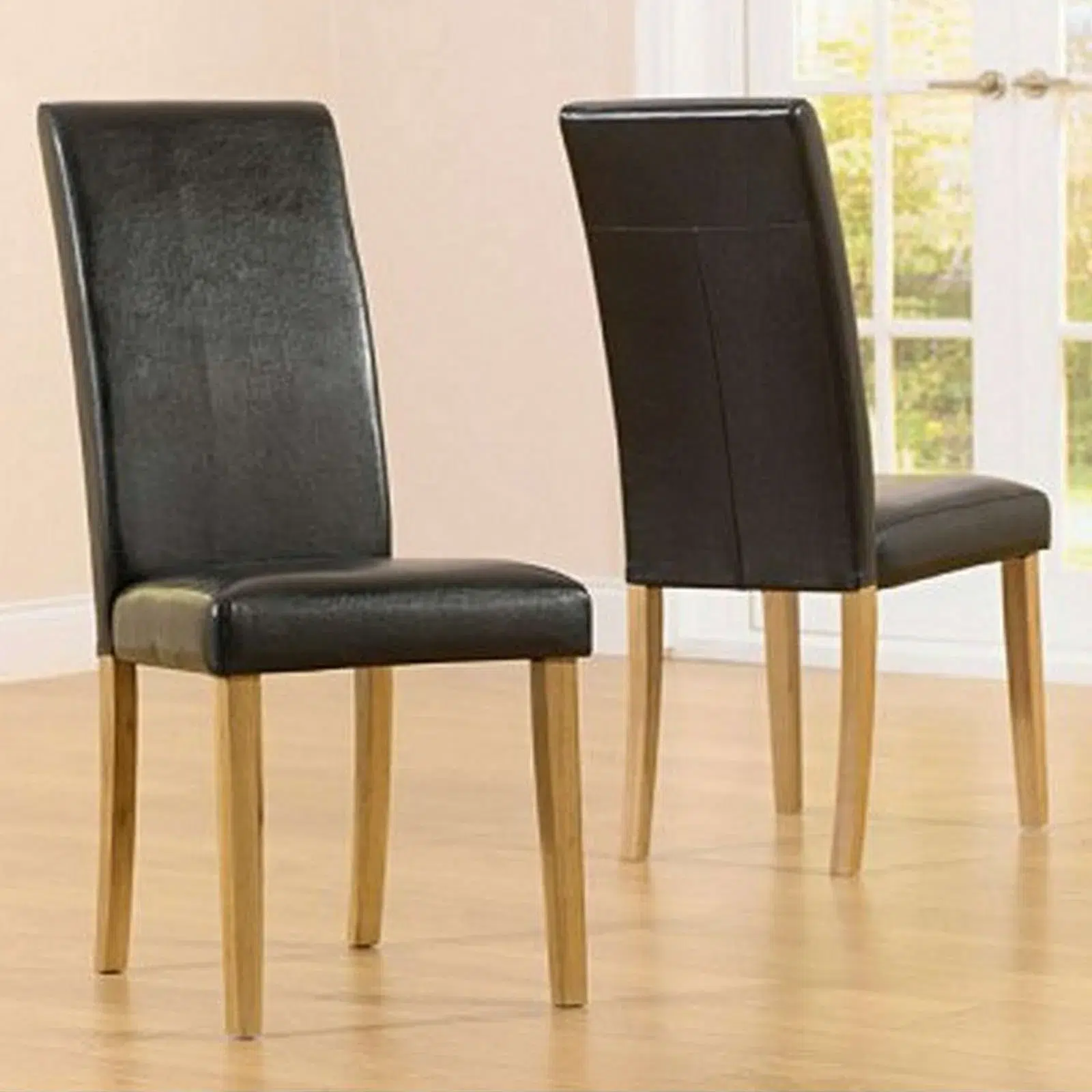 Albany faux leather dining chair, black Albany faux leather dining chair, black