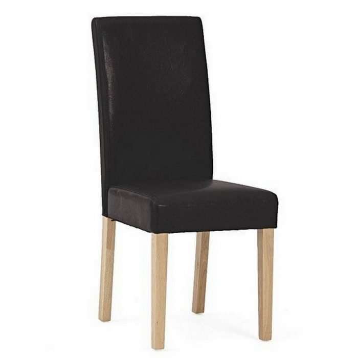 Albany faux leather dining chair, black