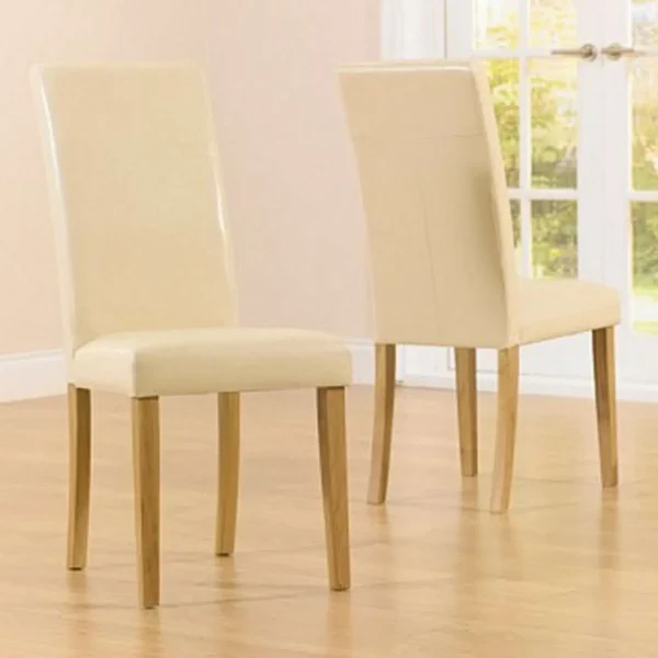 Albany Faux Leather Dining Chair, Cream