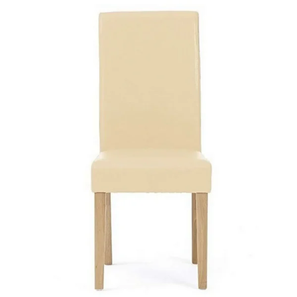 Albany Faux Leather Dining Chair, Cream