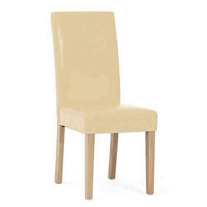 Albany faux leather dining chair, cream