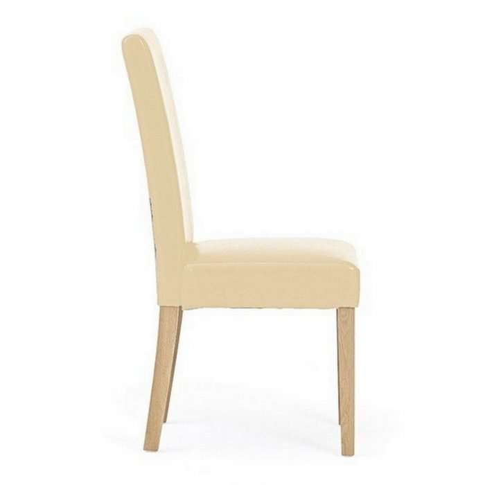 Albany faux leather dining chair, cream