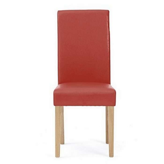 Albany faux leather dining chair, red