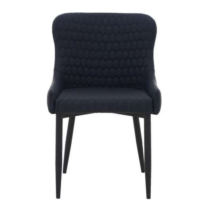 Oska faux leather dining chair, navy