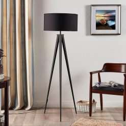 Benik Black & Gold Tripod Floor Lamp