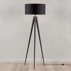Benik Black & Gold Tripod Floor Lamp