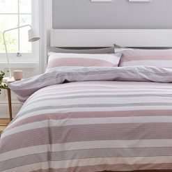 Newquay Stripe Reversible Duvet Set By Catherine Lansfield