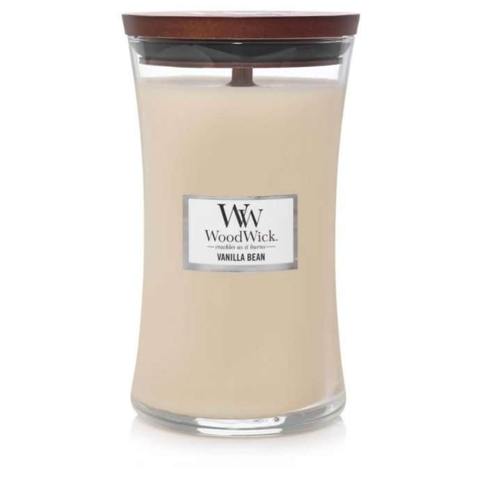 Woodwick vanilla bean large jar candle, 180 hours