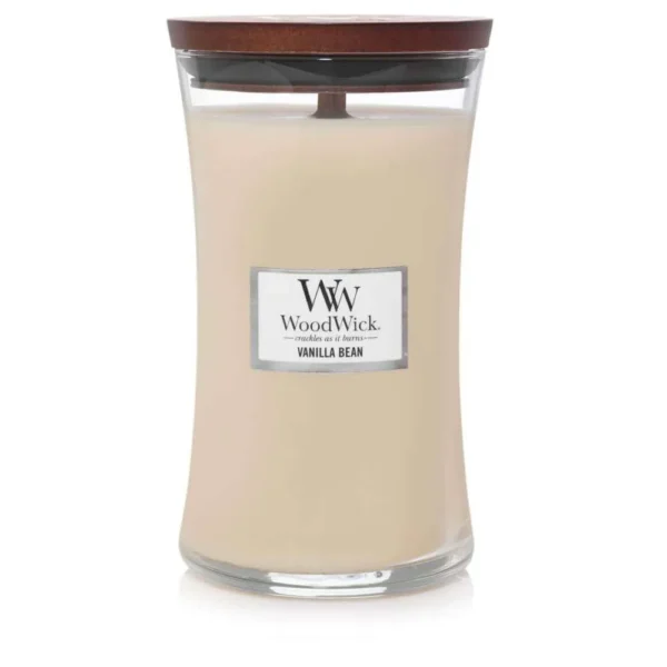WoodWick Vanilla Bean Large Jar Candle, 180 Hours