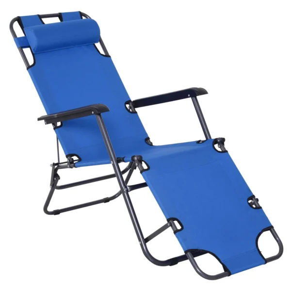 Outsunny 2 in 1 Reclining Garden Sun Lounger