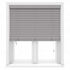 Ash Grey Real Wood Roman Blind, Made to Measure