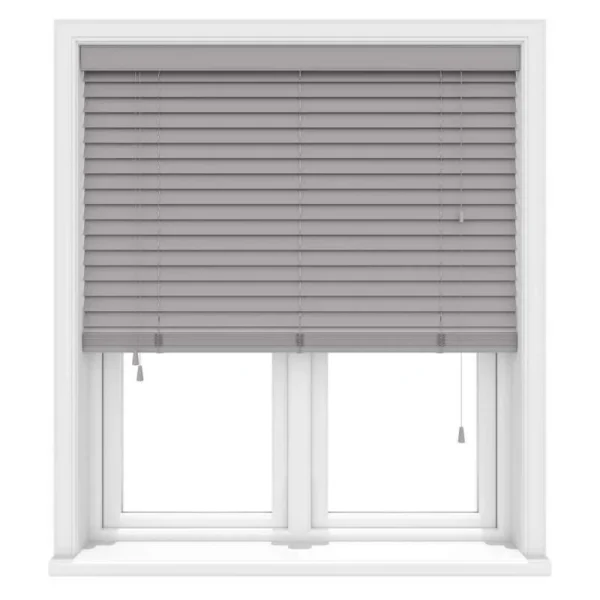 Ash Grey Real Wood Roman Blind, Made to Measure