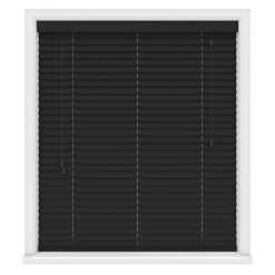 Carbon Black Real Wood Roman Blind, Made to Measure