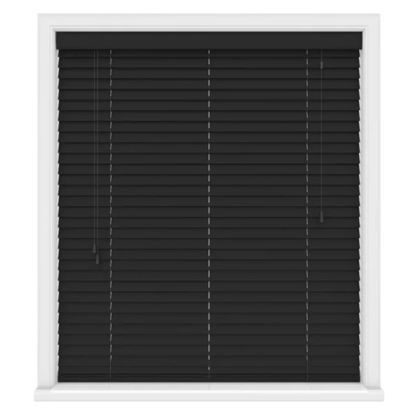 Carbon Black Real Wood Roman Blind, Made to Measure