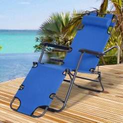 Outsunny 2 in 1 Reclining Garden Sun Lounger