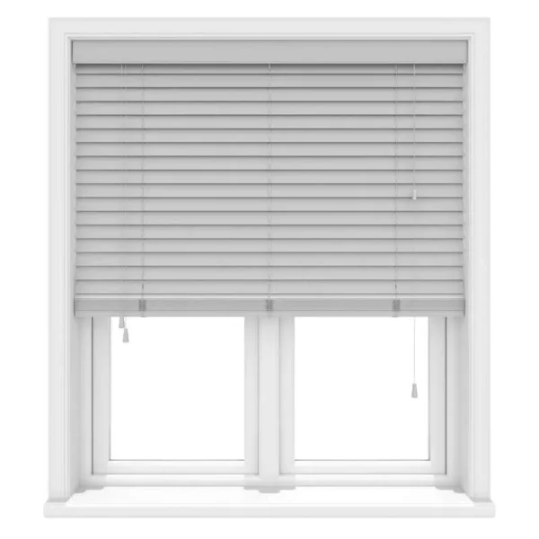 Kalm Grey Real Wood Roman Blind, Made to Measure