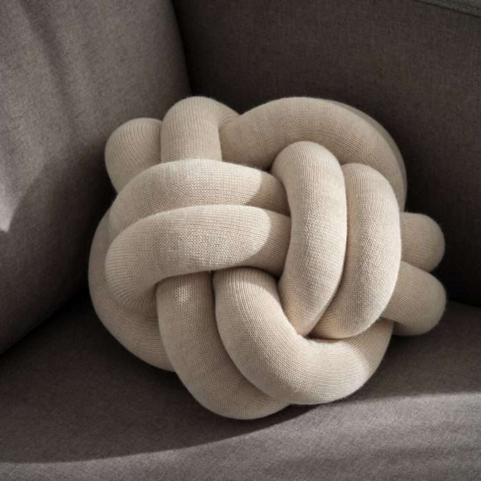 Knot cushion 30x30cm, khaki