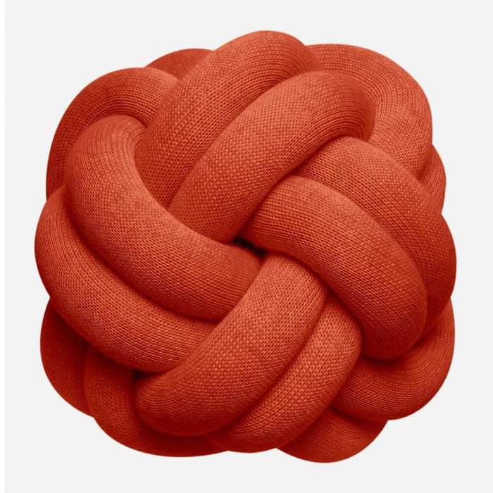 Knot cushion 30x30cm, red