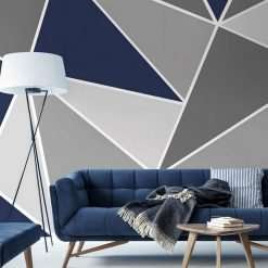 Trinity Geo Navy Wall Mural, 300 x 280cm