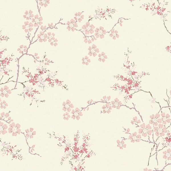 Laura Ashley Oriental Blossom Blush Wallpaper - 10 Metres