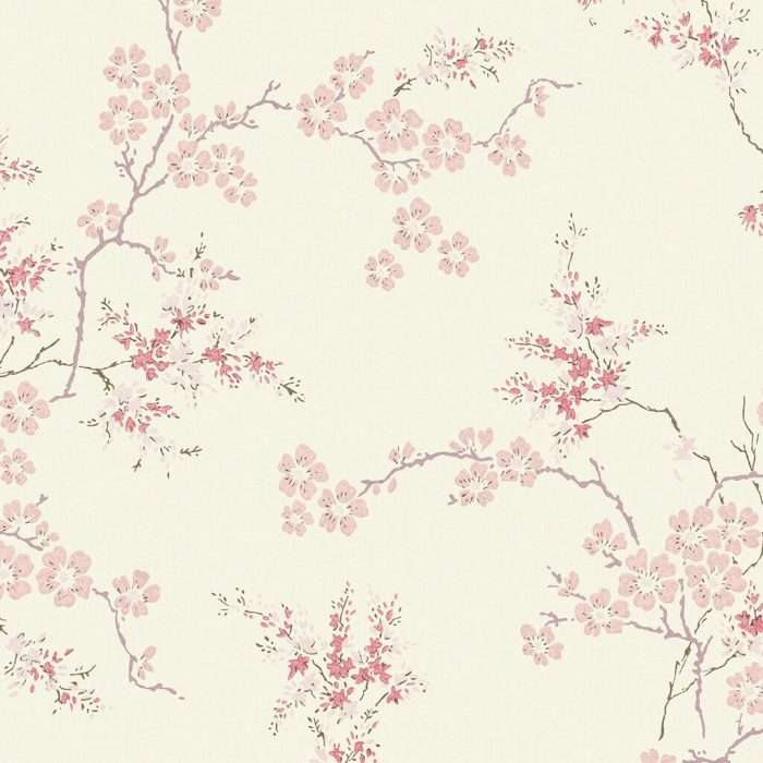 Laura ashley oriental blossom blush wallpaper - 10 metres