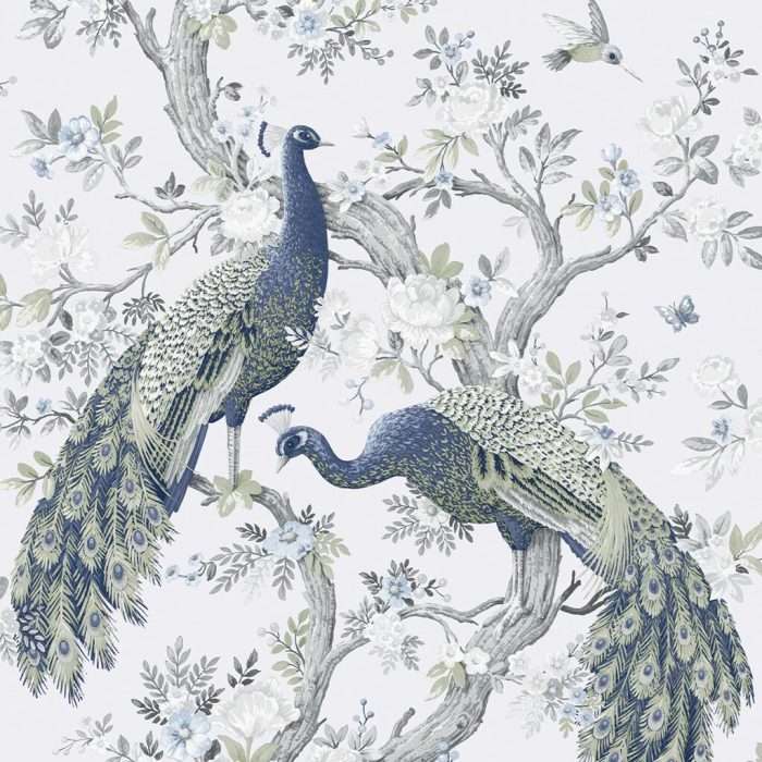 Laura ashley belvedere midnight blue wallpaper - 10 metres