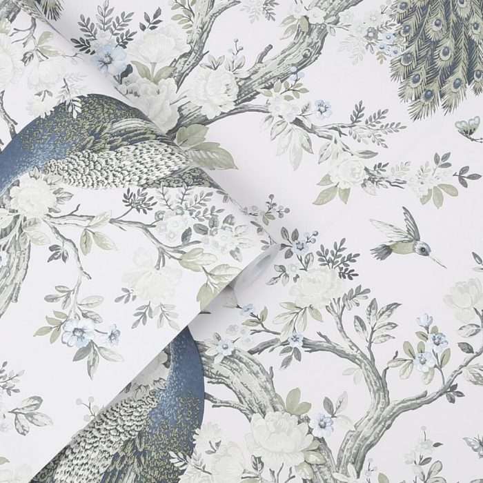 Laura ashley belvedere midnight blue wallpaper - 10 metres