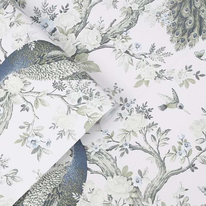 Laura ashley belvedere midnight blue wallpaper - 10 metres