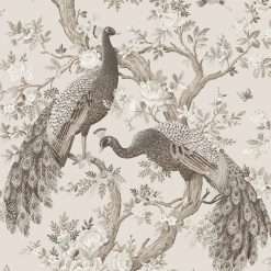 Laura Ashley Belvedere Beige Wallpaper - 10 Metres