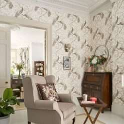 Laura Ashley Belvedere Beige Wallpaper - 10 Metres