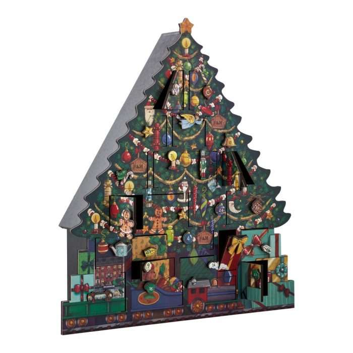 Fortnum's Christmas Wooden Tree Advent Calendar Absolute Home