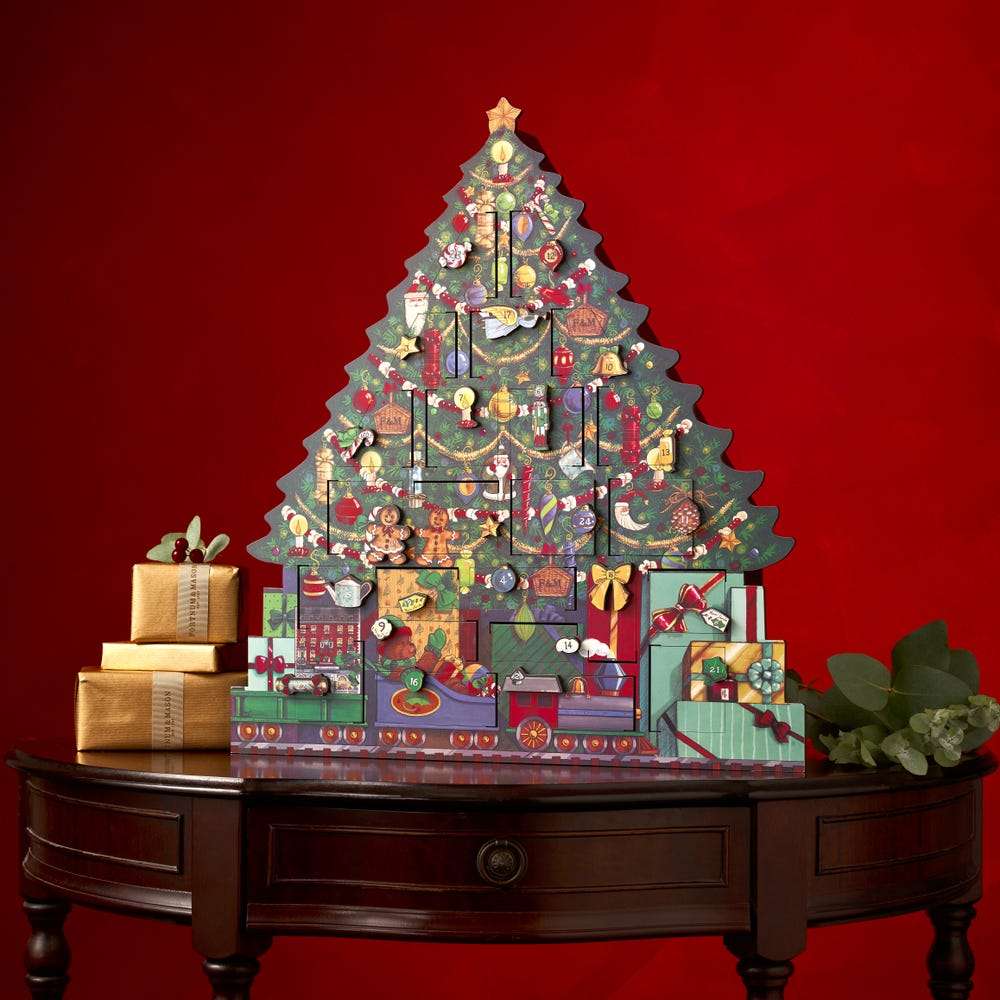 Fortnum's Christmas Wooden Tree Advent Calendar Absolute Home
