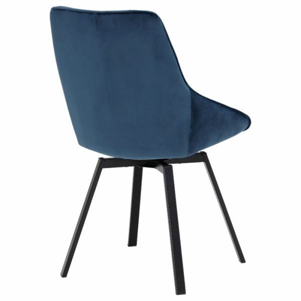 Beckton swivel dining chair, blue