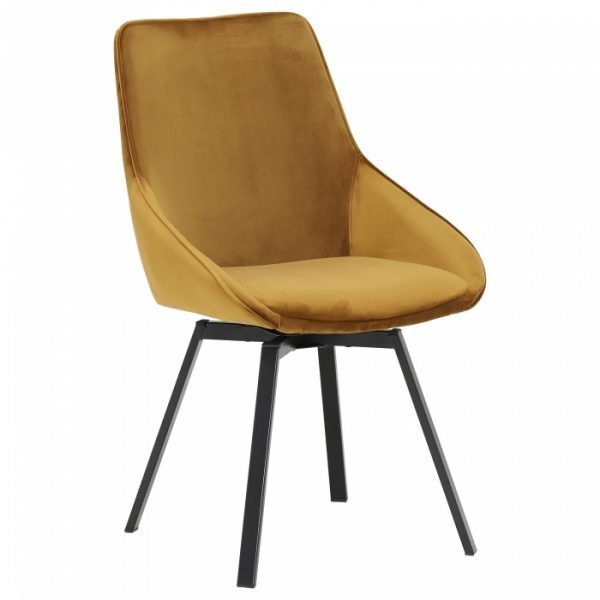 Beckton swivel dining chair, orange