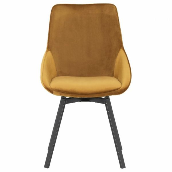 Beckton swivel dining chair, orange