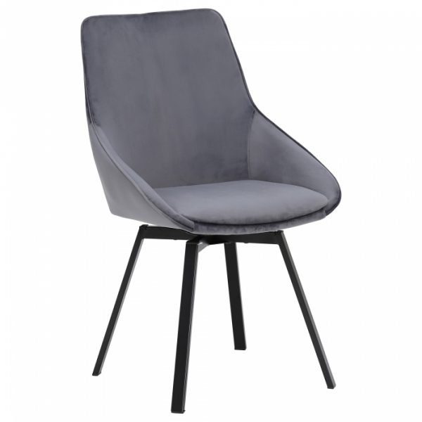 Beckton Swivel Dining Chair, Grey