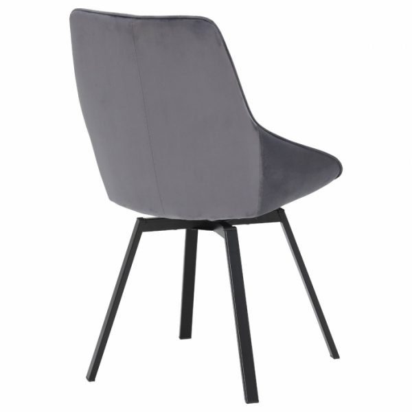 Beckton swivel dining chair, grey