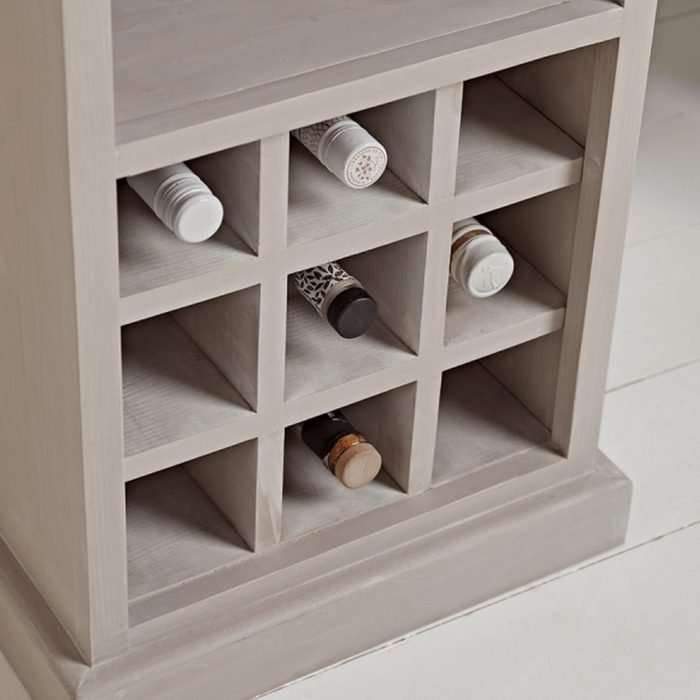 Lotte slim wine & glass storage cabinet
