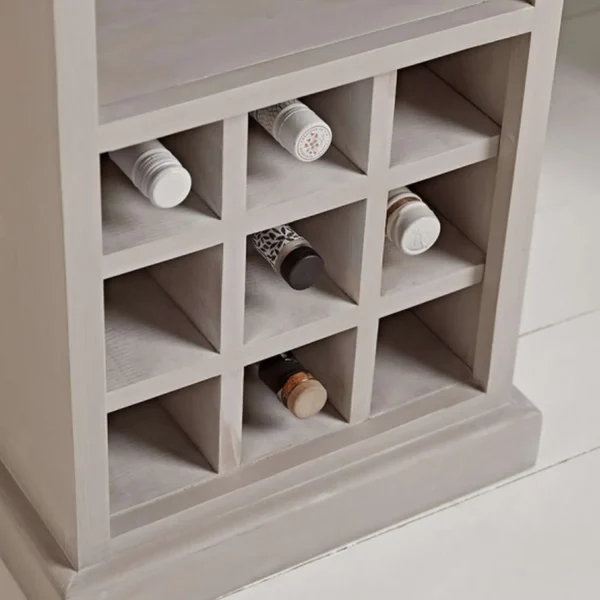 Lotte slim wine & glass storage cabinet