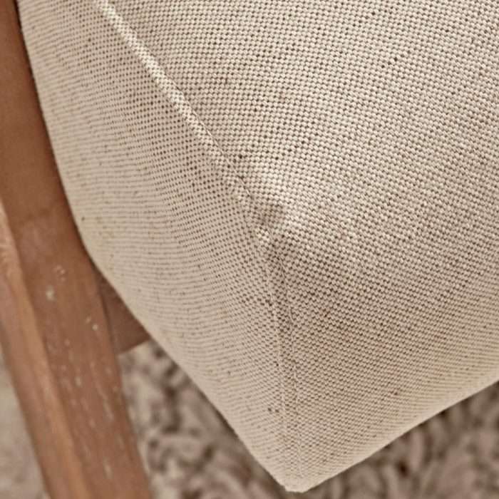 Relaxed mid-century lounge chair - natural linen