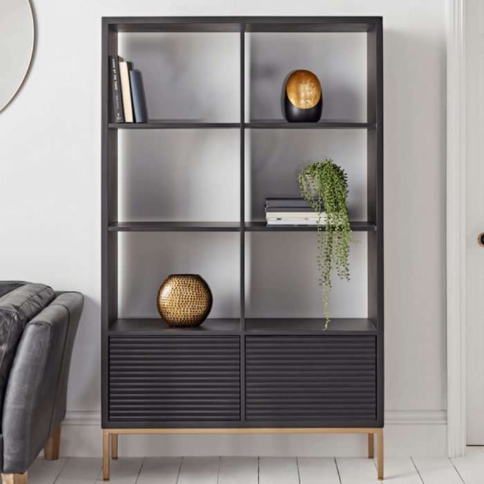 Ridge black mango & bronze display unit