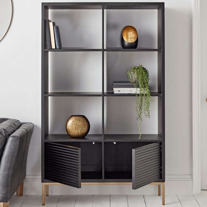 Ridge black mango & bronze display unit
