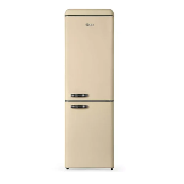 Swan frost free fridge freezer, cream