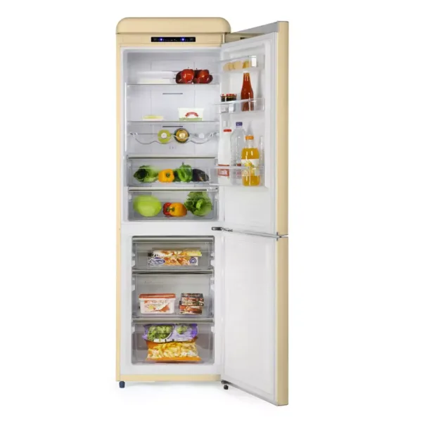 Swan frost free fridge freezer, cream