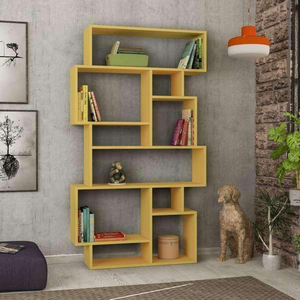 Carry 10 cube bookcase - mustard