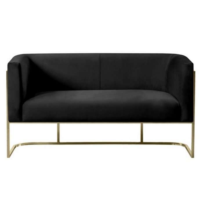 Alveare two seat sofa - brass - black, video call available