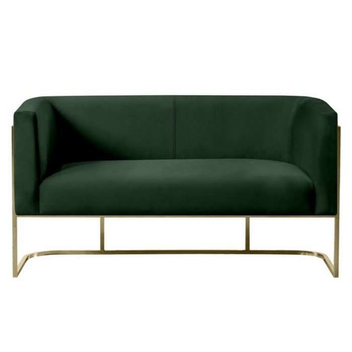 Alveare two seat sofa - brass - green, video call available