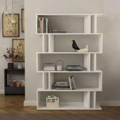 PART Six Shelf Bookcase - White